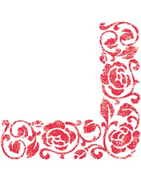 Serviette arabesque rouge