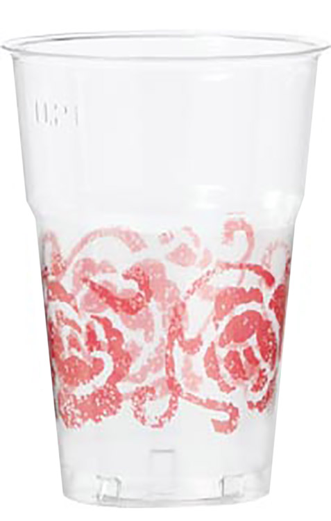 Gobelets Crystal arabesque rouge