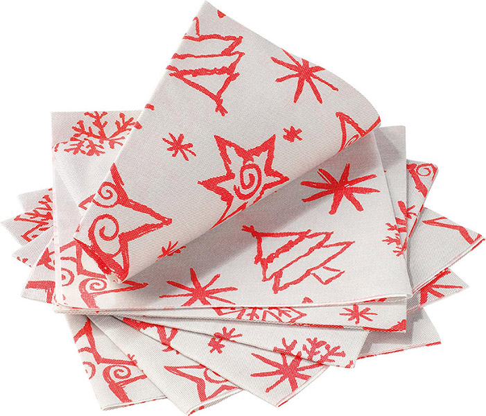 14 Serviettes en papier Chistmas Star rouge 33 x 33 cm