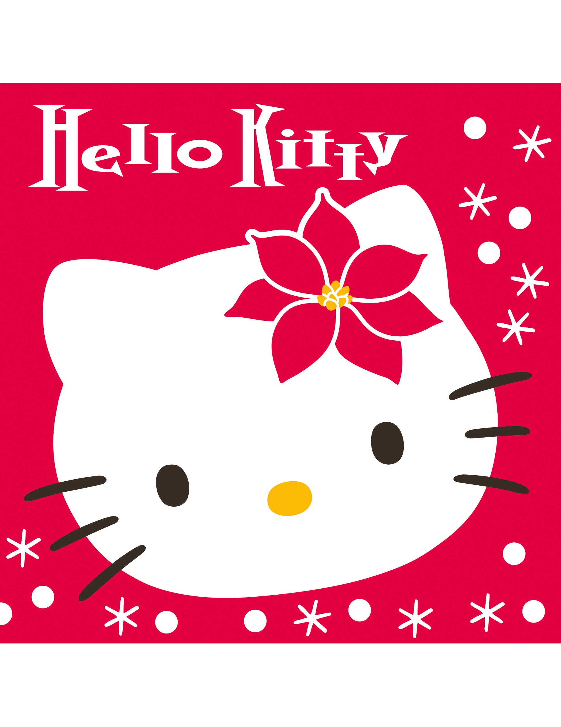 20 Serviettes en papier Hello Kitty Noël 40 x 40 cm