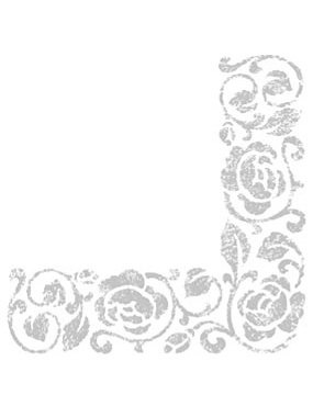 20 Serviettes arabesques argent