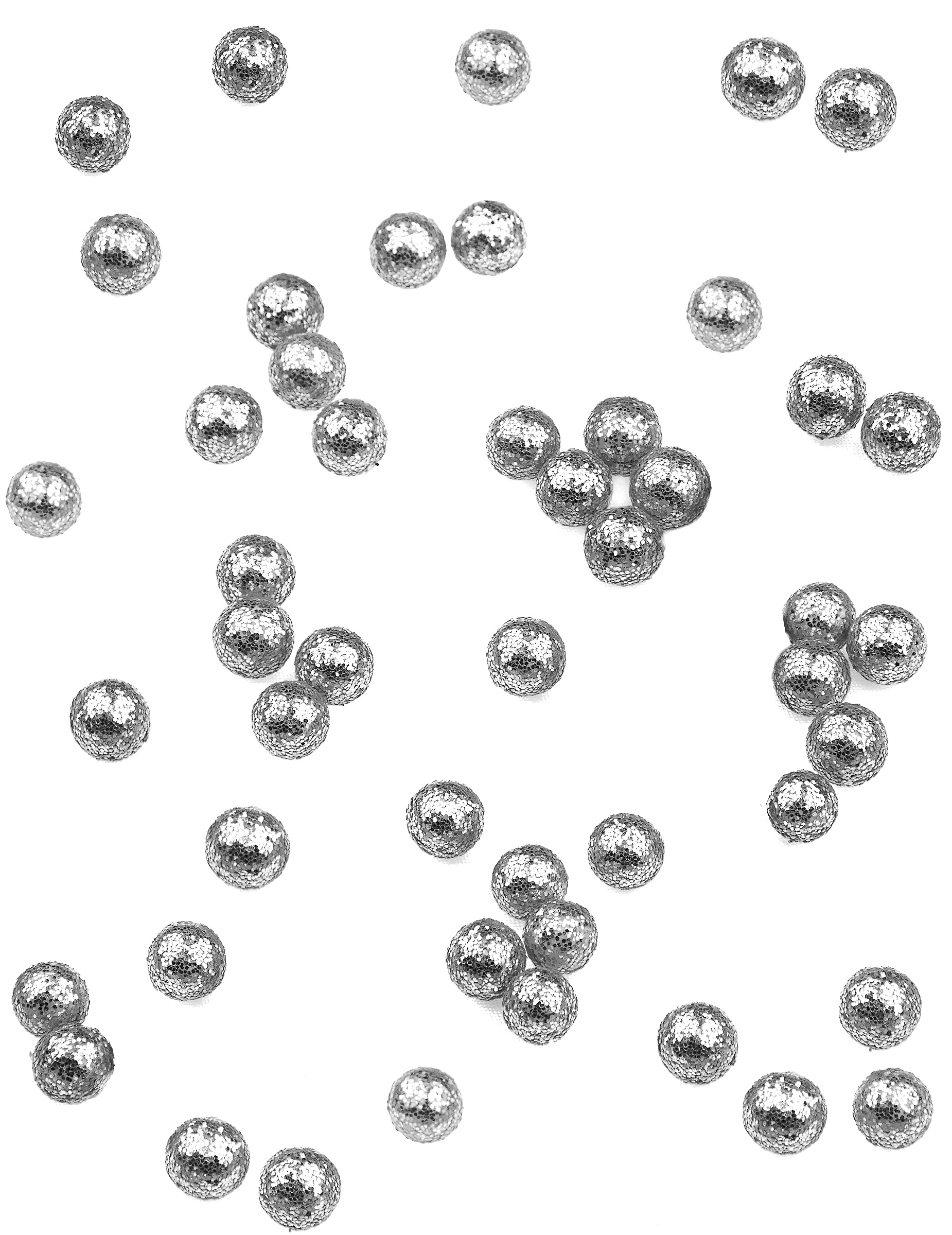 Mini boules pailletées argentées 8 mm 10 gr