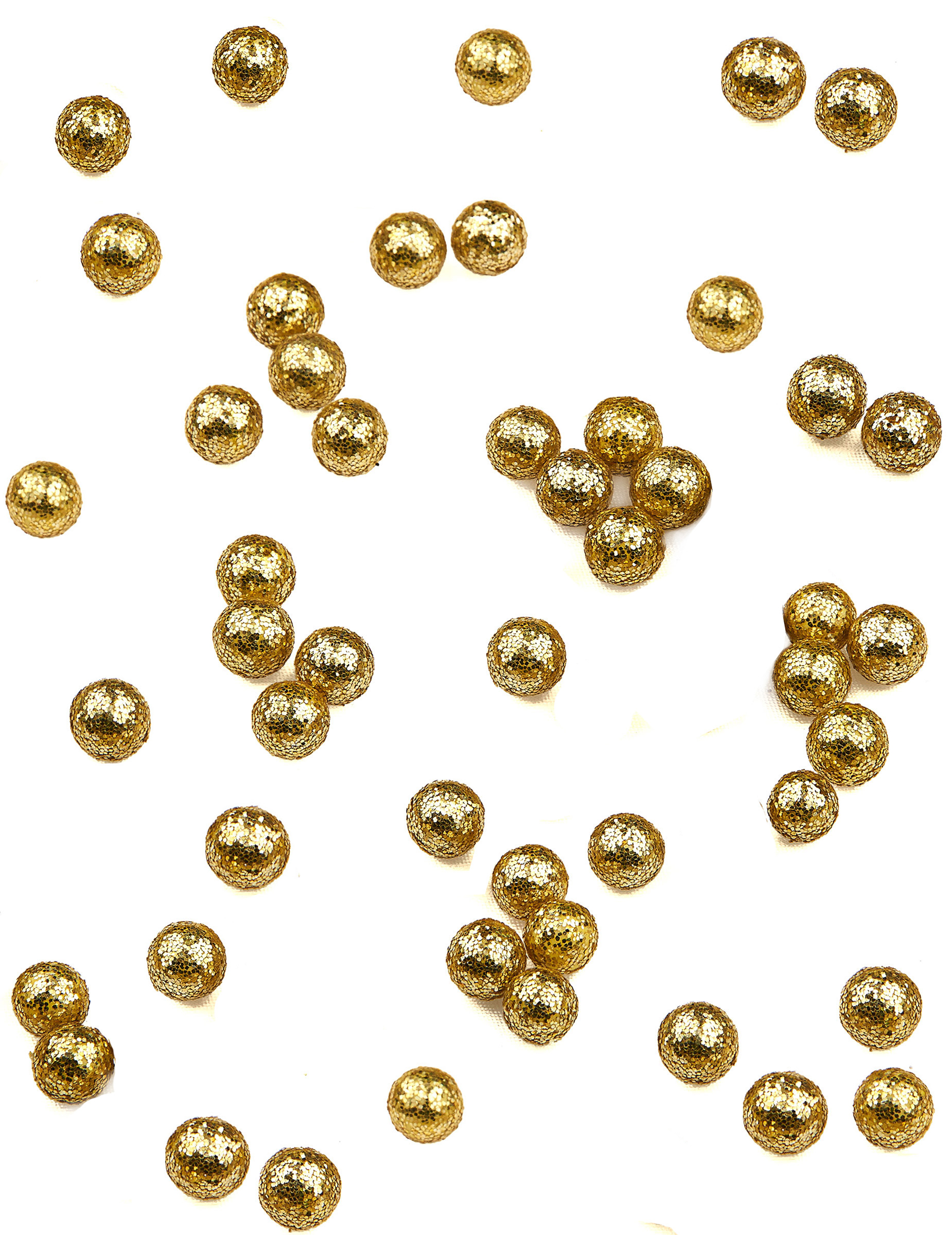 Mini boules pailletées dorées 8 mm 10 gr