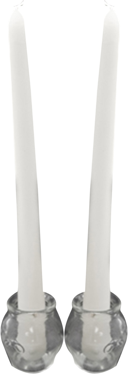 2 Bougies pour chandelier blanches
