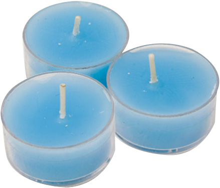 6 Bougies chauffe-plats turquoise