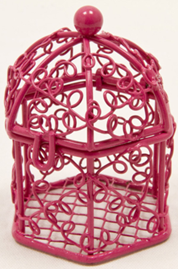 Mini à cage oiseaux fuchsia