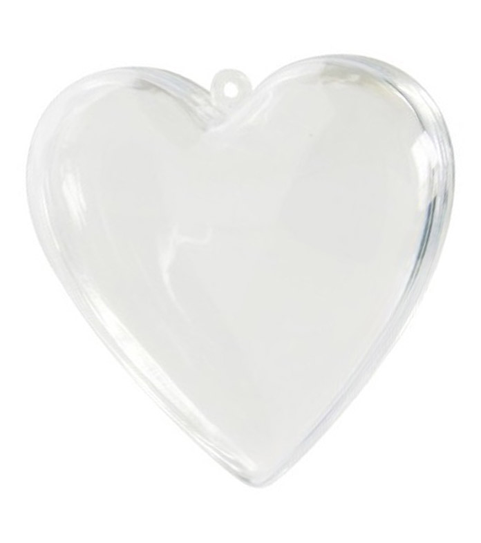 6 Coeurs transparents 6 cm