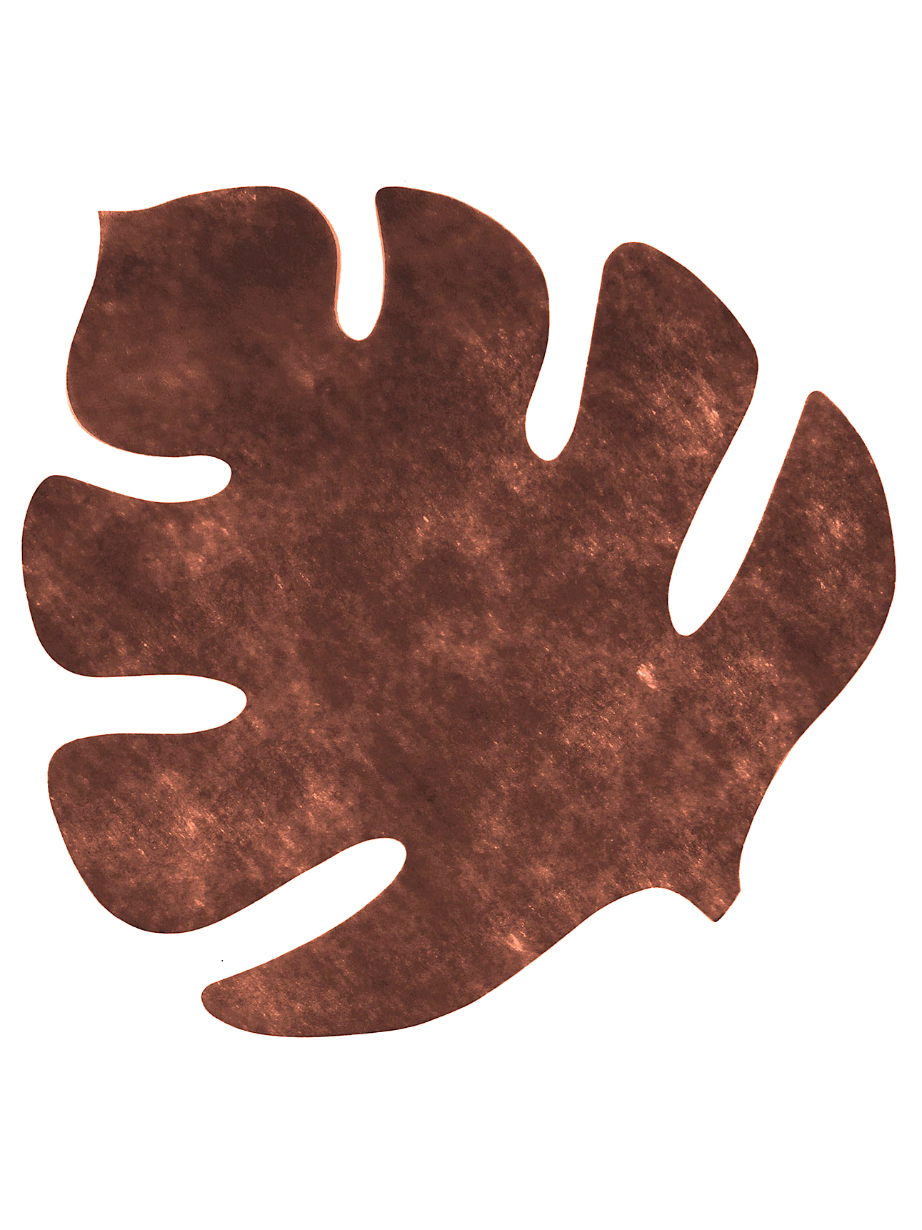 4 Sets de table en forme de feuille marron 35 x 40 cm