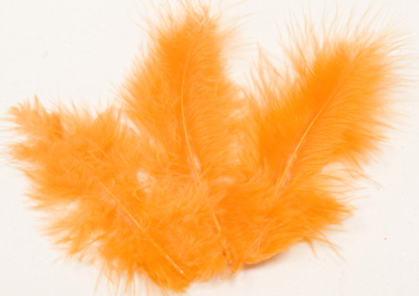 20 Plumes de décoration orange 5,5 cm