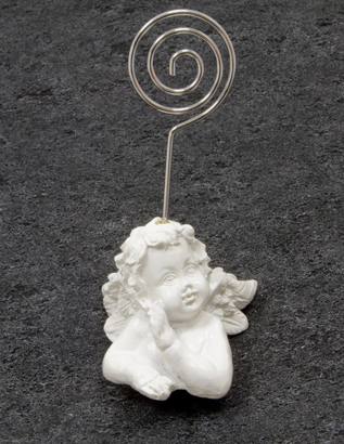 Marque place ange blanc 9 x 5 cm