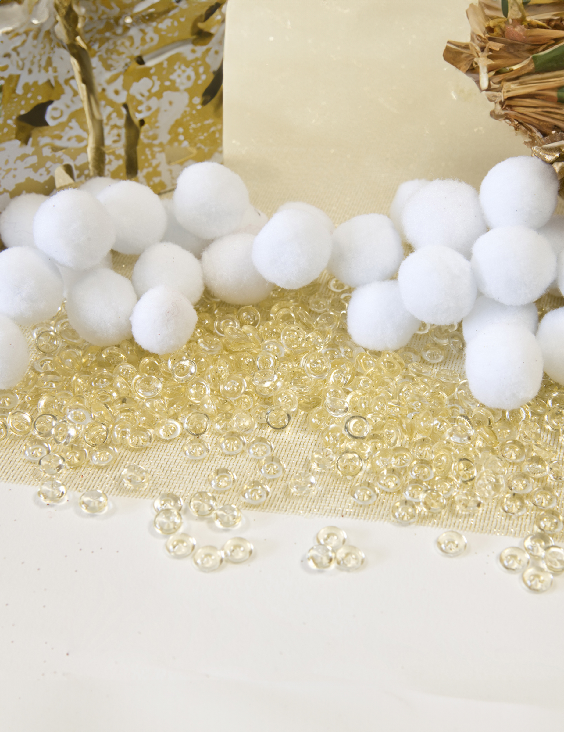Perles effet goutte de pluie ivoire 50 g