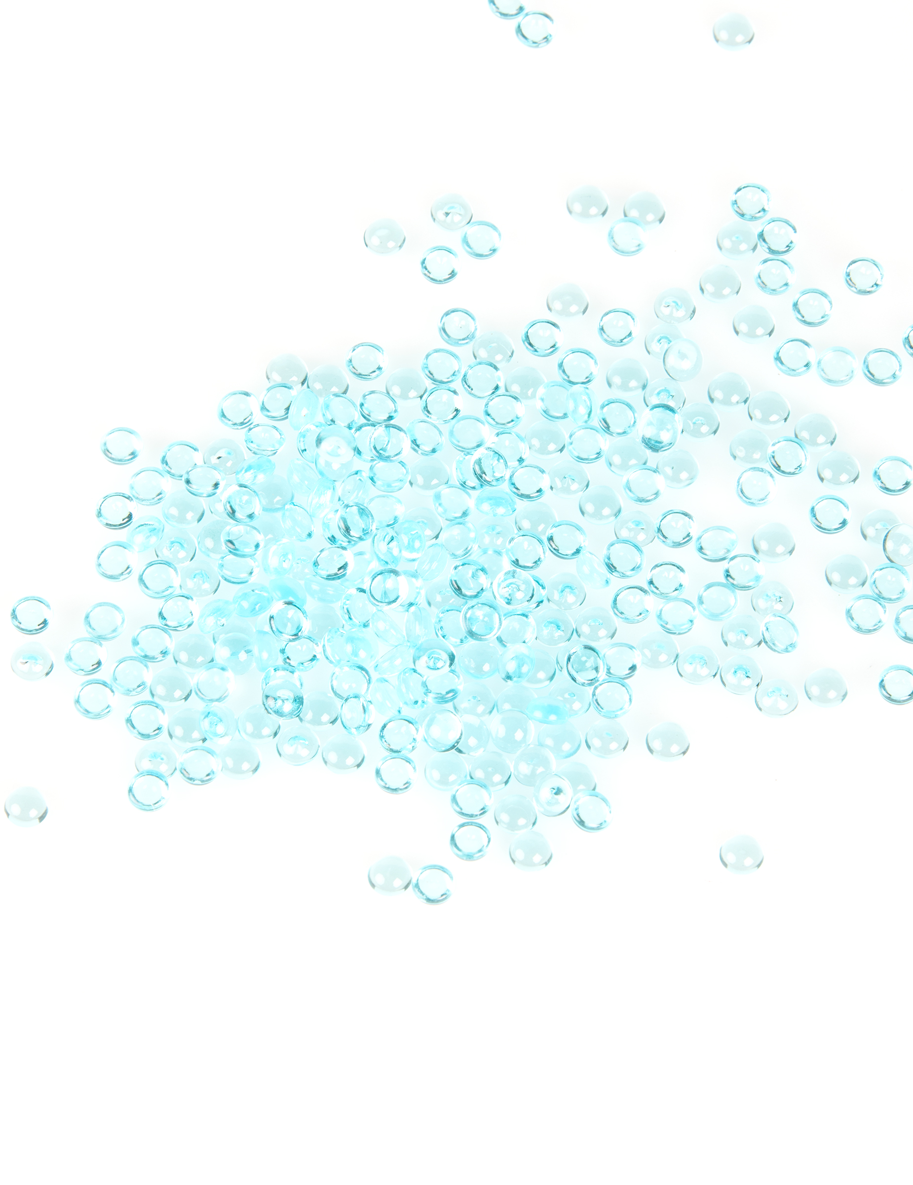 Perles effet goutte de pluie bleu ciel 80 g