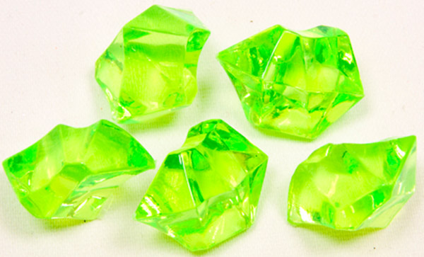 Pierres effet cristal vertes