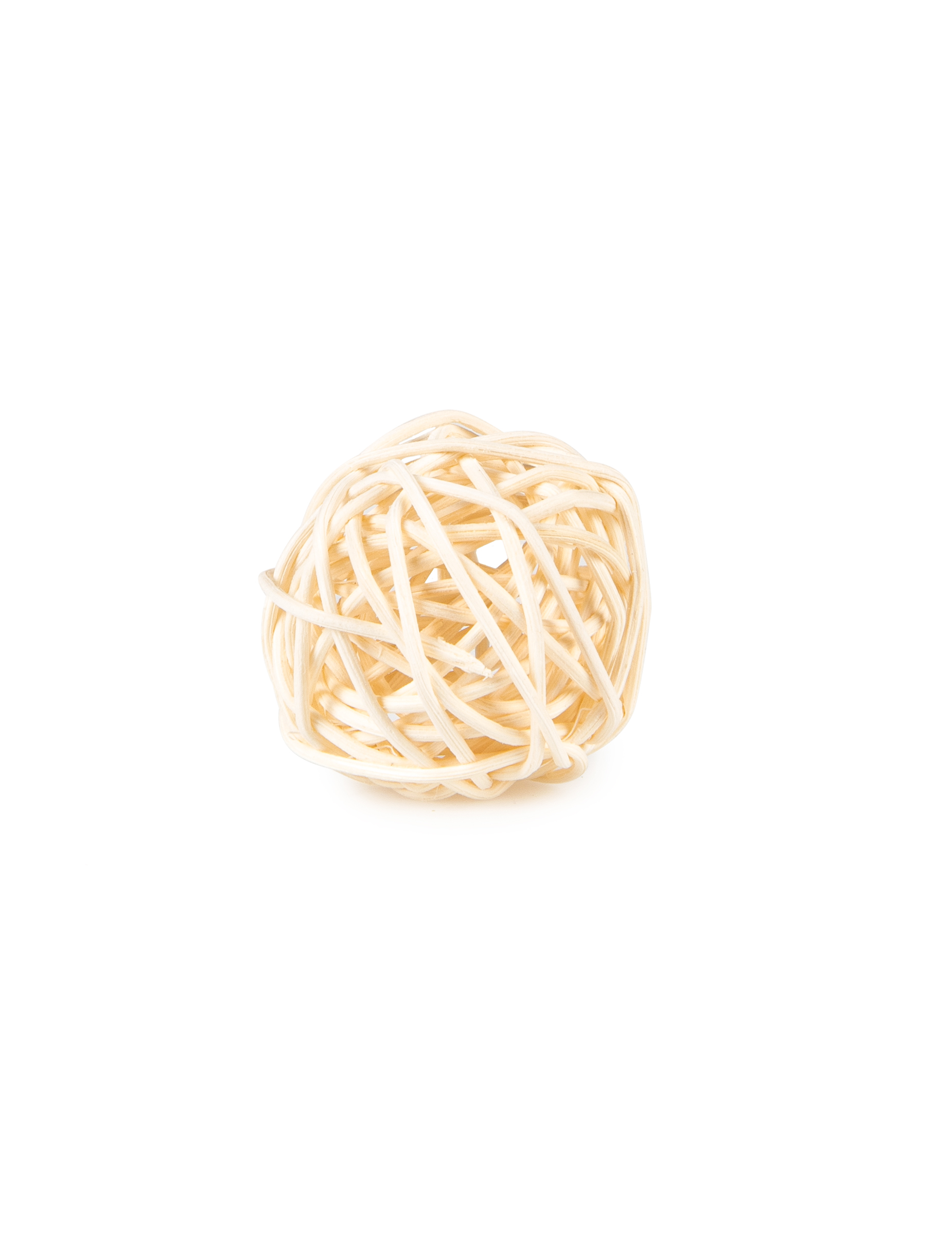 6 Boules en osier ivoires 3,5 cm