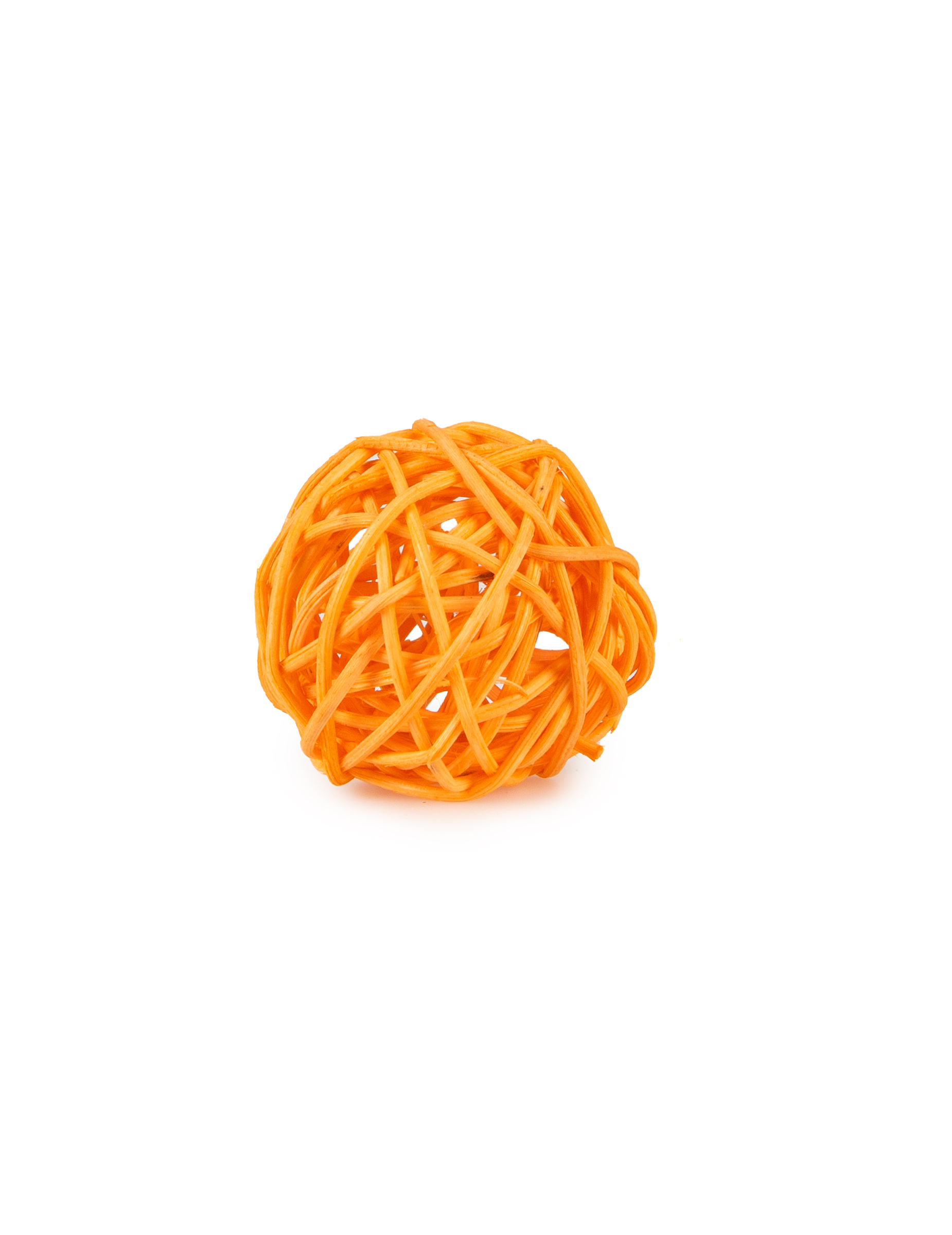 6 Boules en osier oranges 3,5 cm