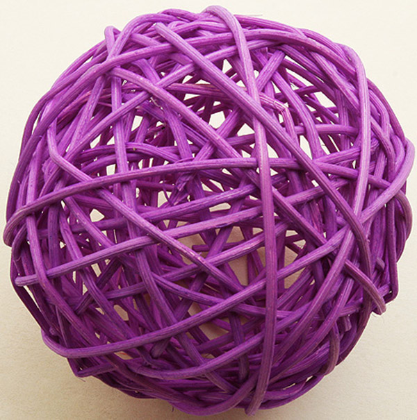 Boule en osier prune (Dia. 10 cm)