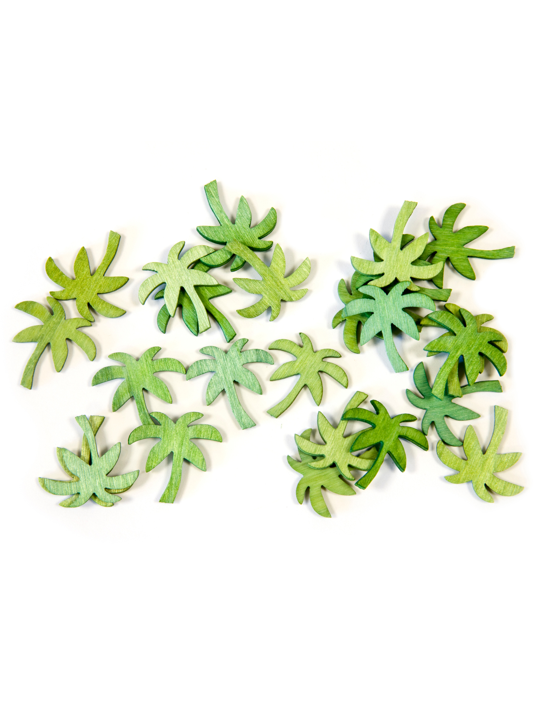 24 Confettis de table forme palmier vert 10 g