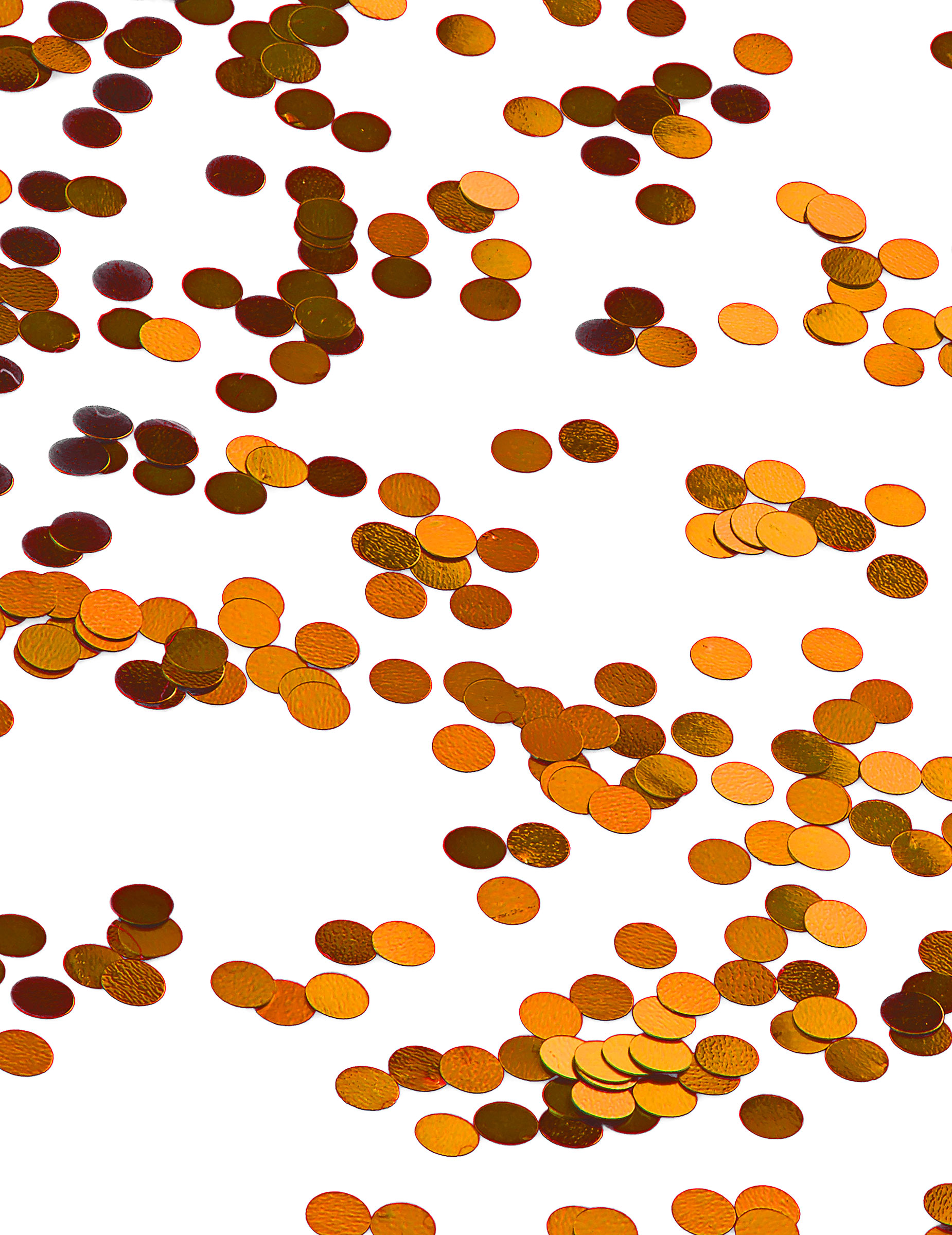 Confettis de table ronds orange