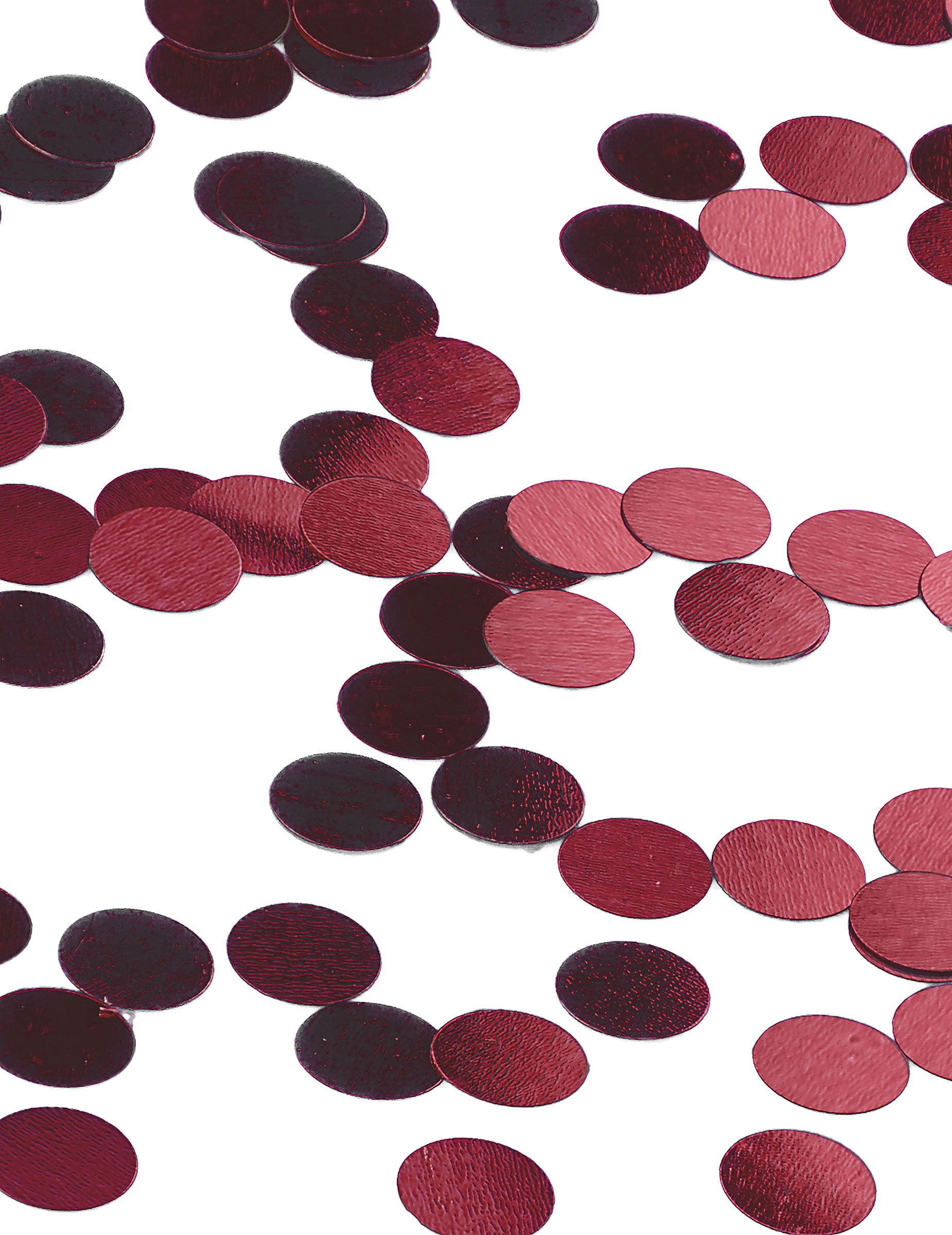 Confettis de table ronds bordeaux