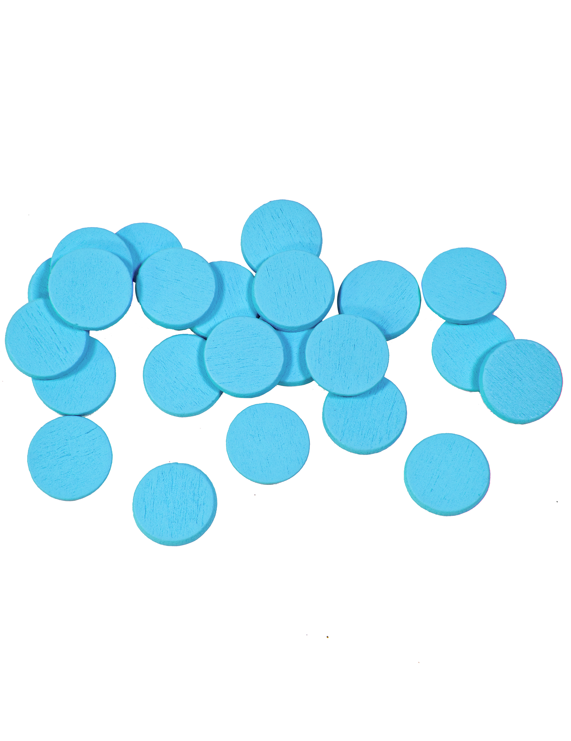 36 Confettis de table ronds turquoise 1,2 cm