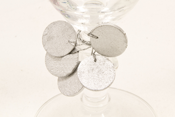 Décoration pour verre argent