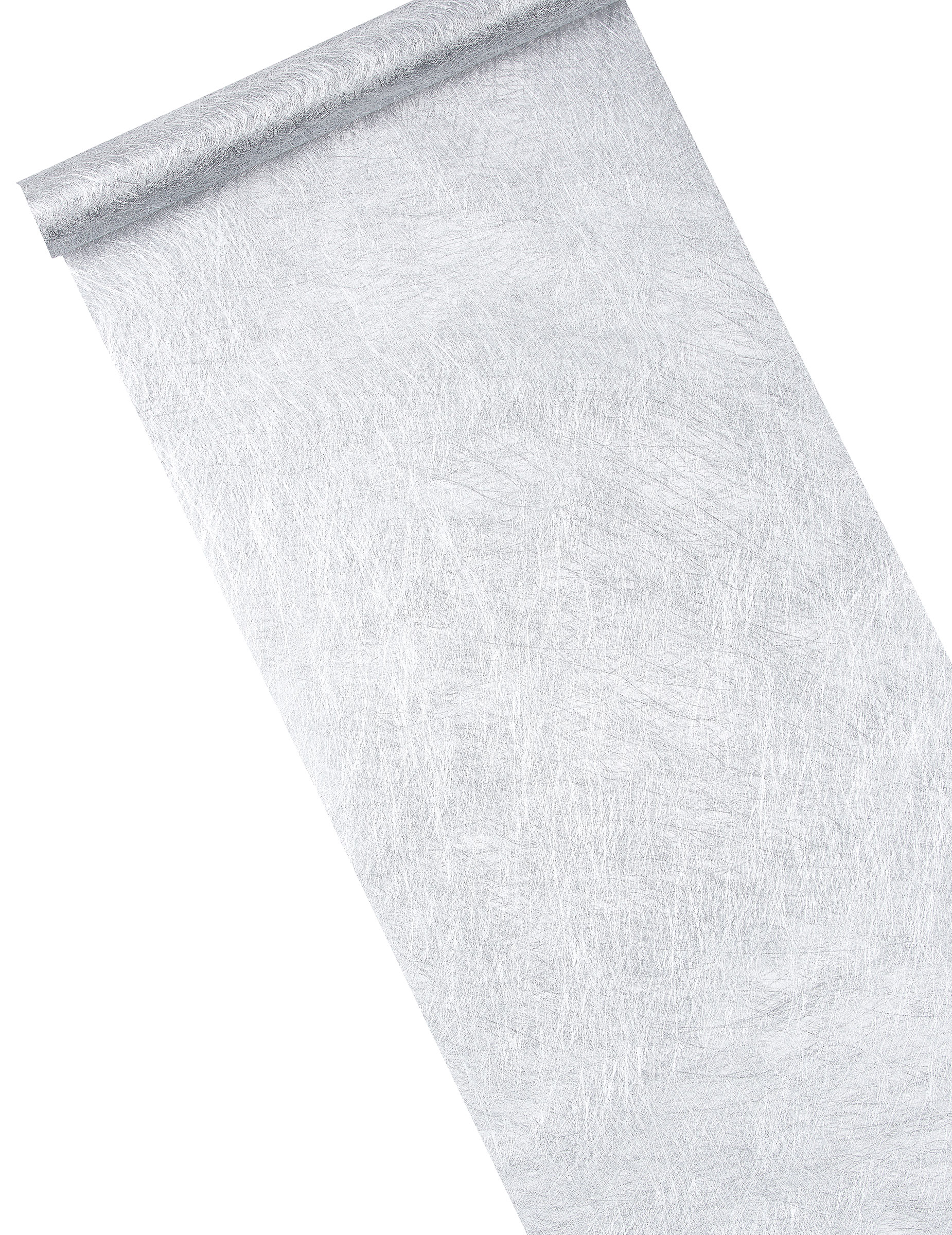 Chemin de table intissé métallisé argenté 30 cm x 5 m