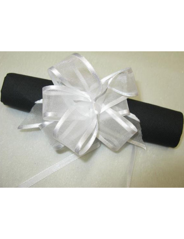6 N uds à tirer en organza blancs 10 cm