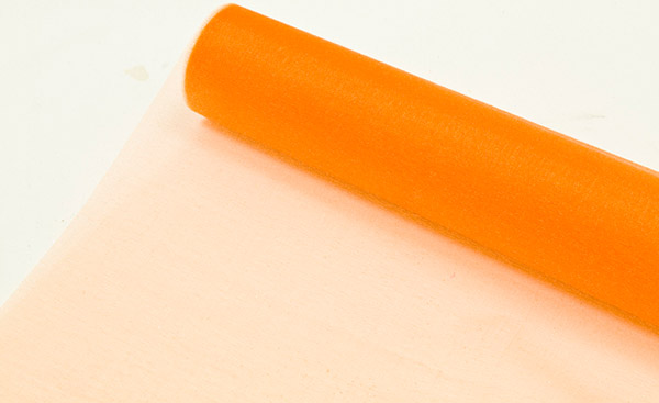 Chemin de table en organza brillant orange