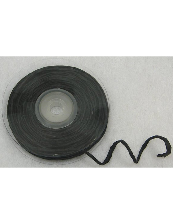 Rouleau de raphia avec fil métallique noir 10 m