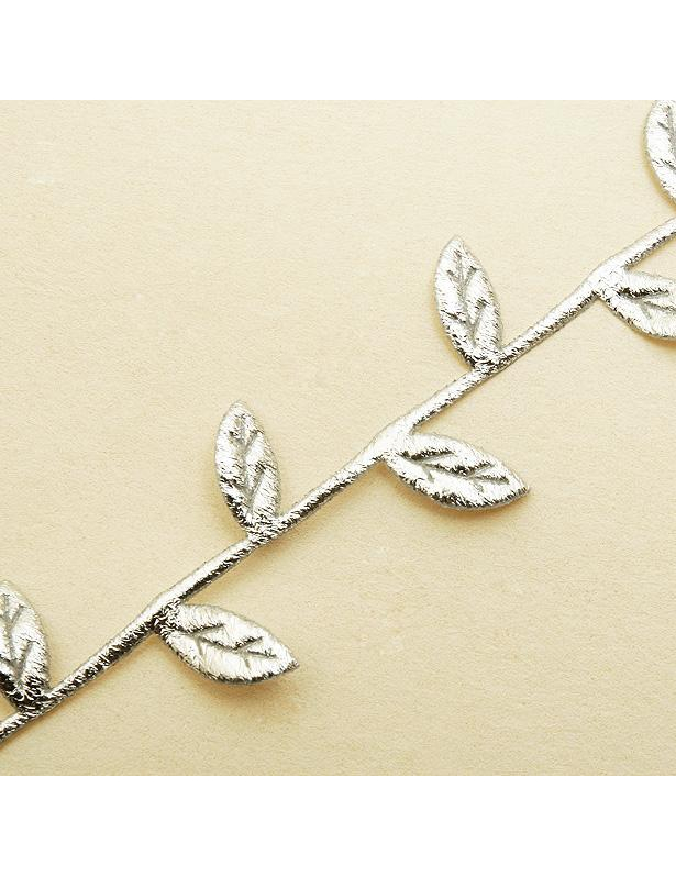 Guirlande feuilles argent