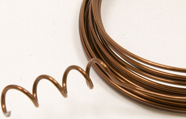 Fil d'aluminium marron