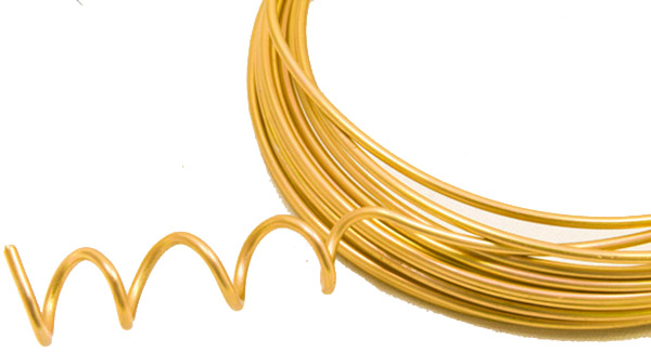 Fil d'aluminium doré 5 m x 2 mm