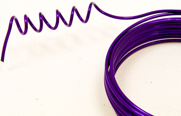 Fil d'aluminium violet 5 m x 2 mm