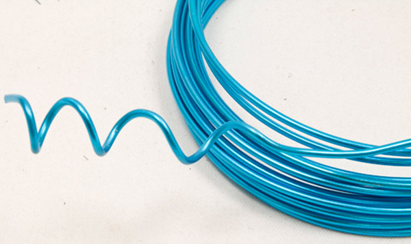 Fil d'aluminium turquoise 5 m x 2 mm