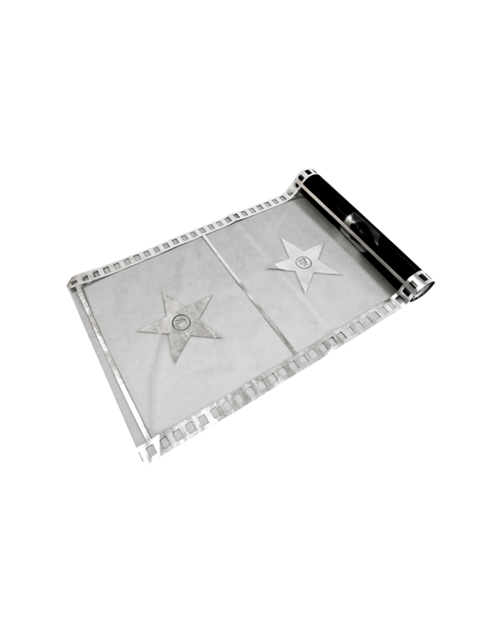 Chemin de table organza noir cinéma 28 cm x 5 m