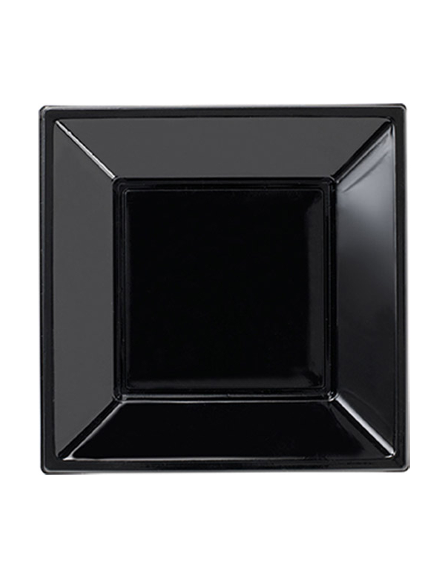 8 Assiettes Noires carrées en plastique 18 cm Modus Vivendi
