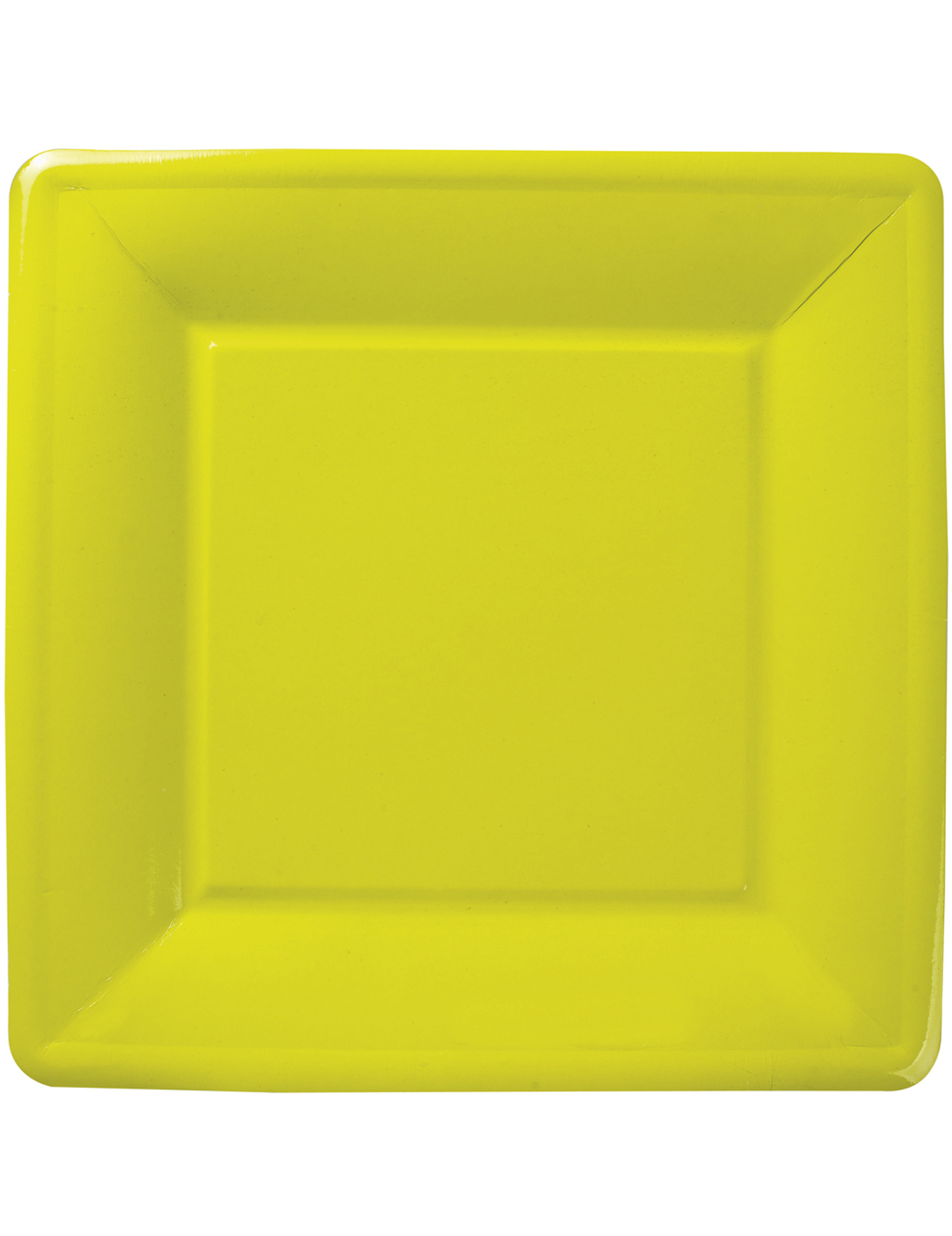 8 Assiettes vertes carrées en carton 27 cm Printemps