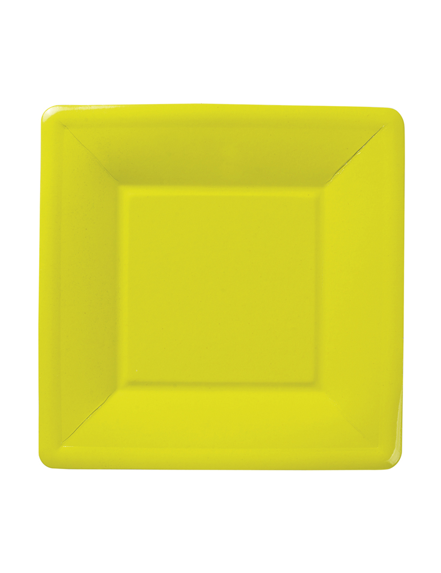 8 Assiettes vertes carées en plastique 19 cm Printemps