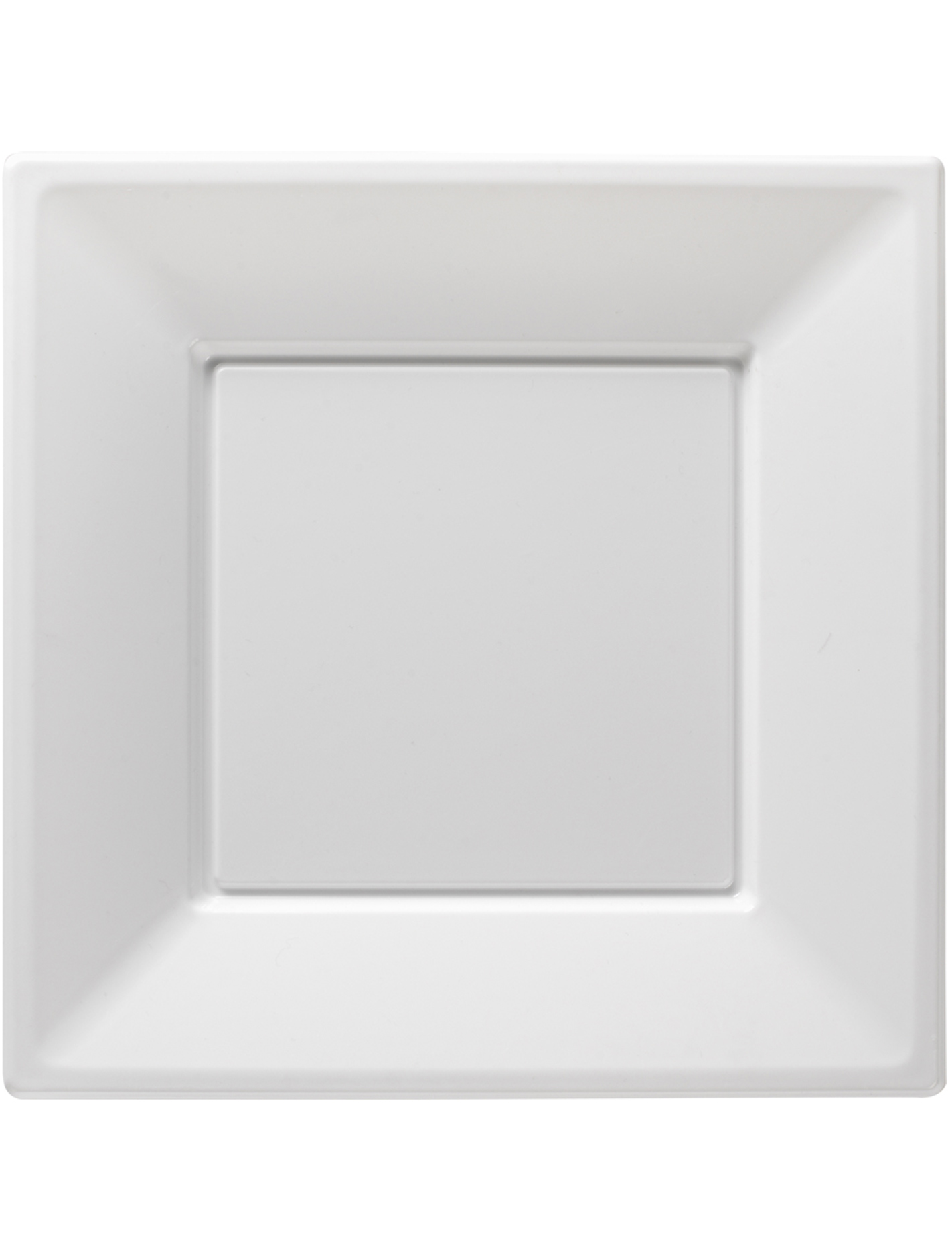8 Assiettes carrées plates Modus Vivendi Blanc 