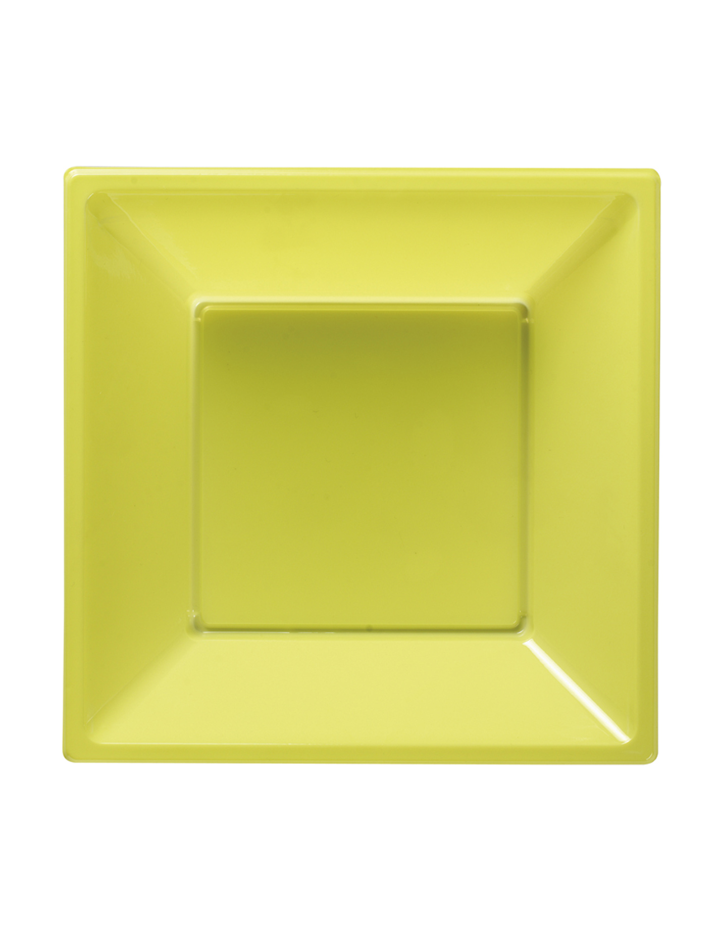 8 Assiettes Vertes carrées creuses en plaqtique 18 cm Modus Vivendi