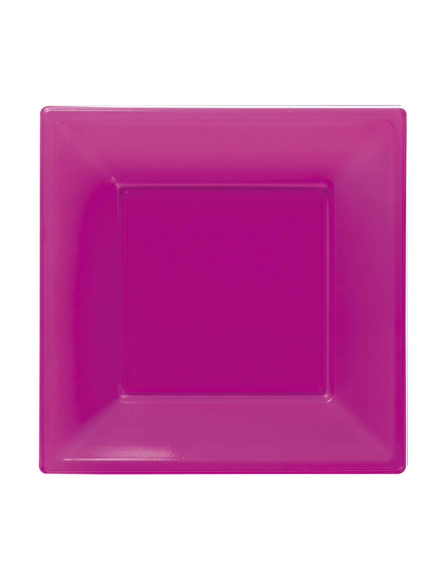 8 Assiettes Fuchsia carrées en plastique 18 cm Modus Vivendi