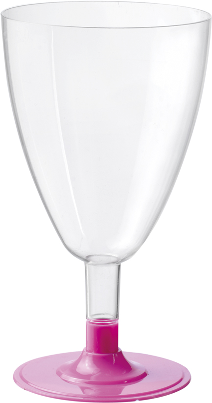 6 Verres à pied roses