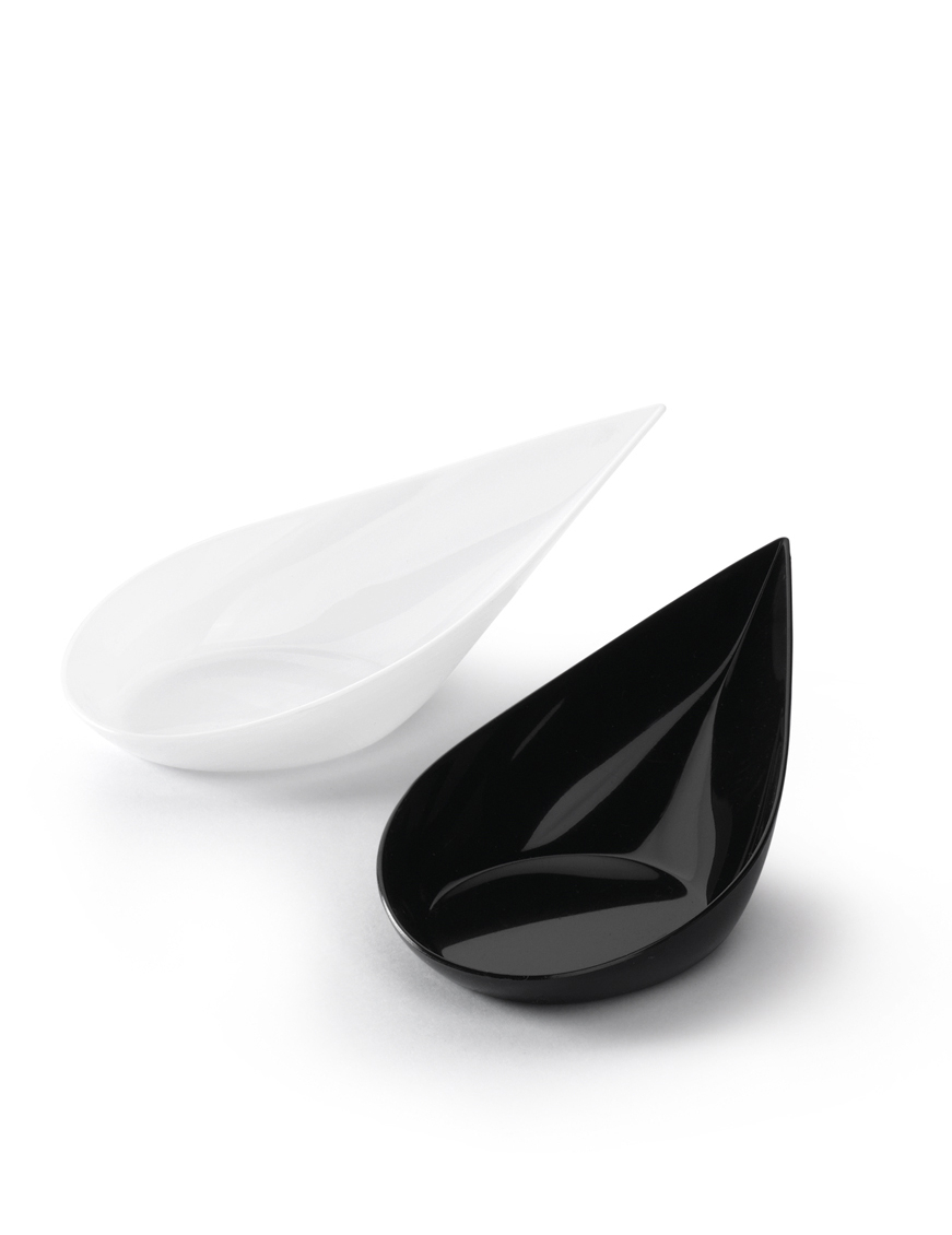 24 Récipients gouttes noires et blanches