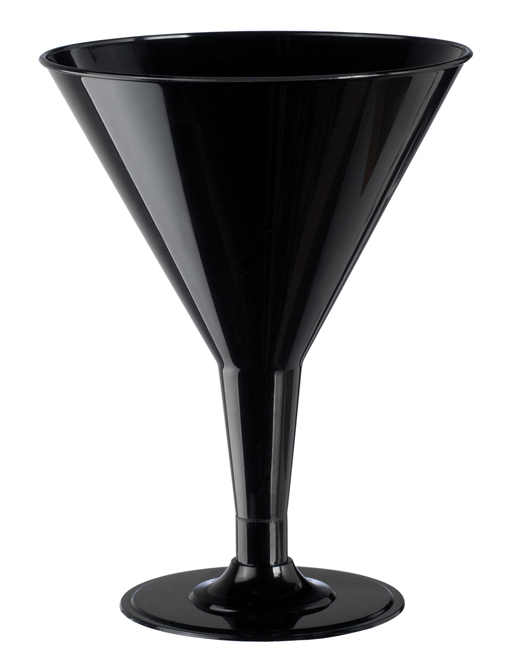 6 Coupes martini noires