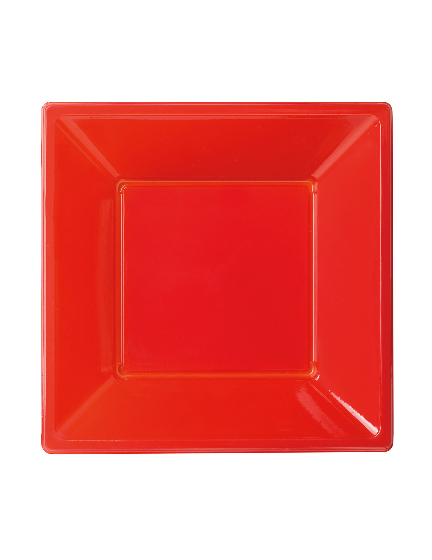 8 Assiettes carrées creuses Modus Vivendi Rouge