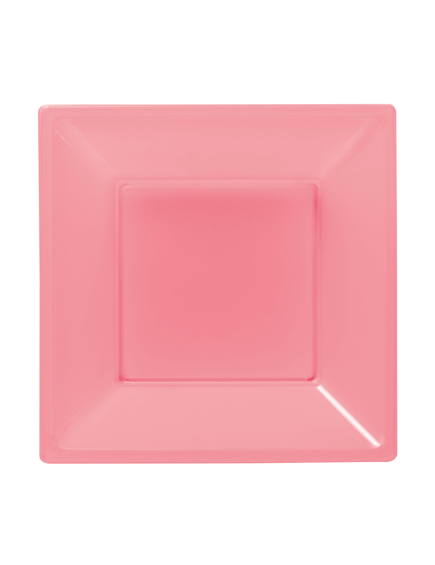 8 Assiettes Roses carrées creuses en plastique 18 cm Modus Vivendi
