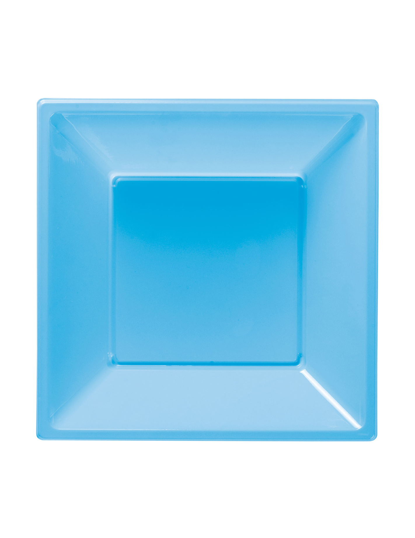 8 Assiettes  Bleu Clair carrées en plastique 18 cm Modus Vivendi