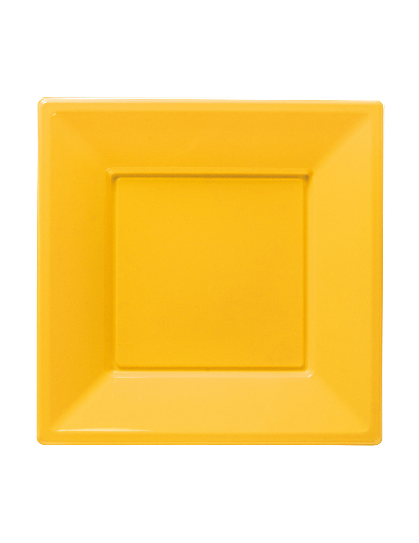 8 Assiettes Jaunes carrées en plastique 18 cm Modus Vivendi