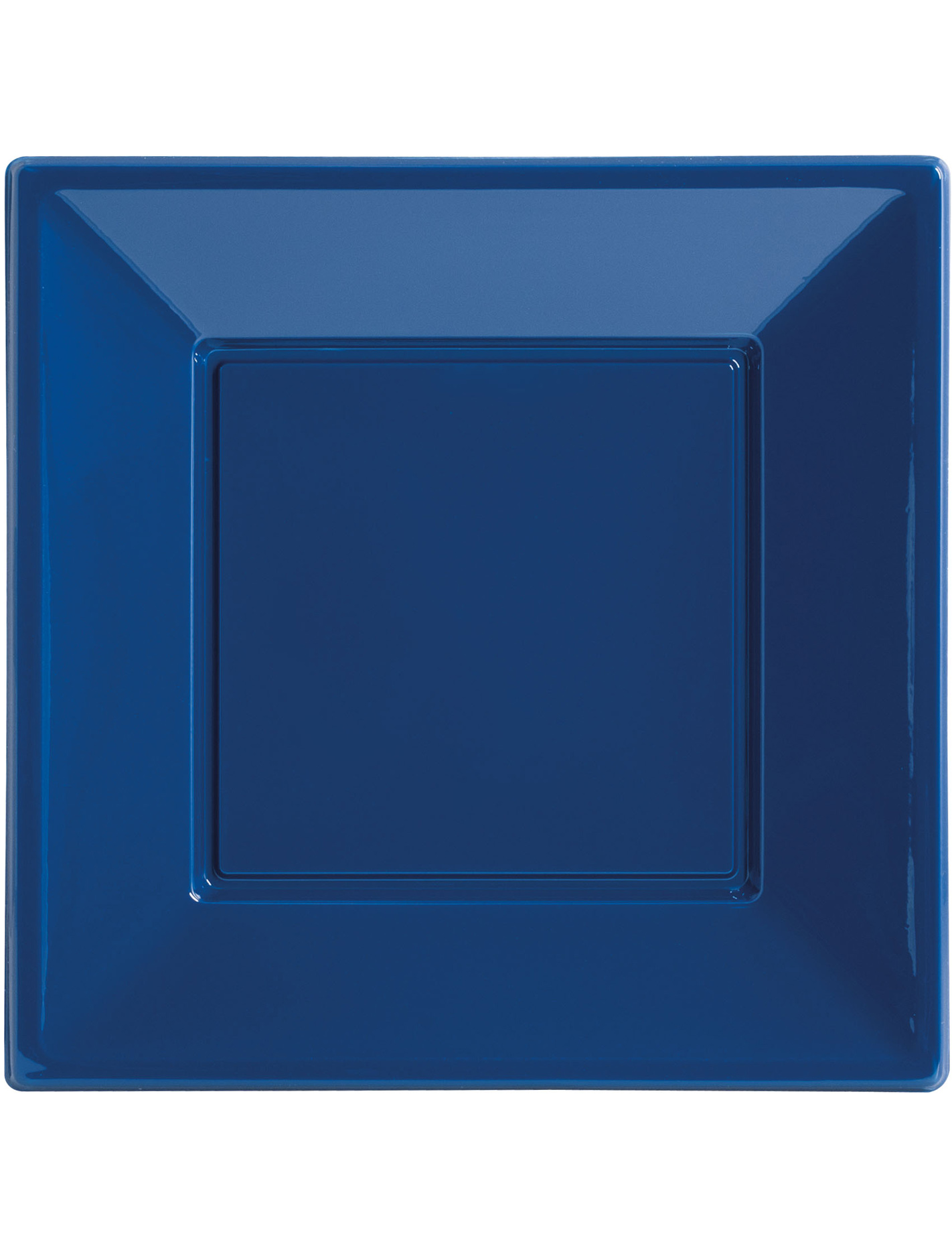 8 Assiettes Bleues carrées en plastique 23 cm Modus Vivendi