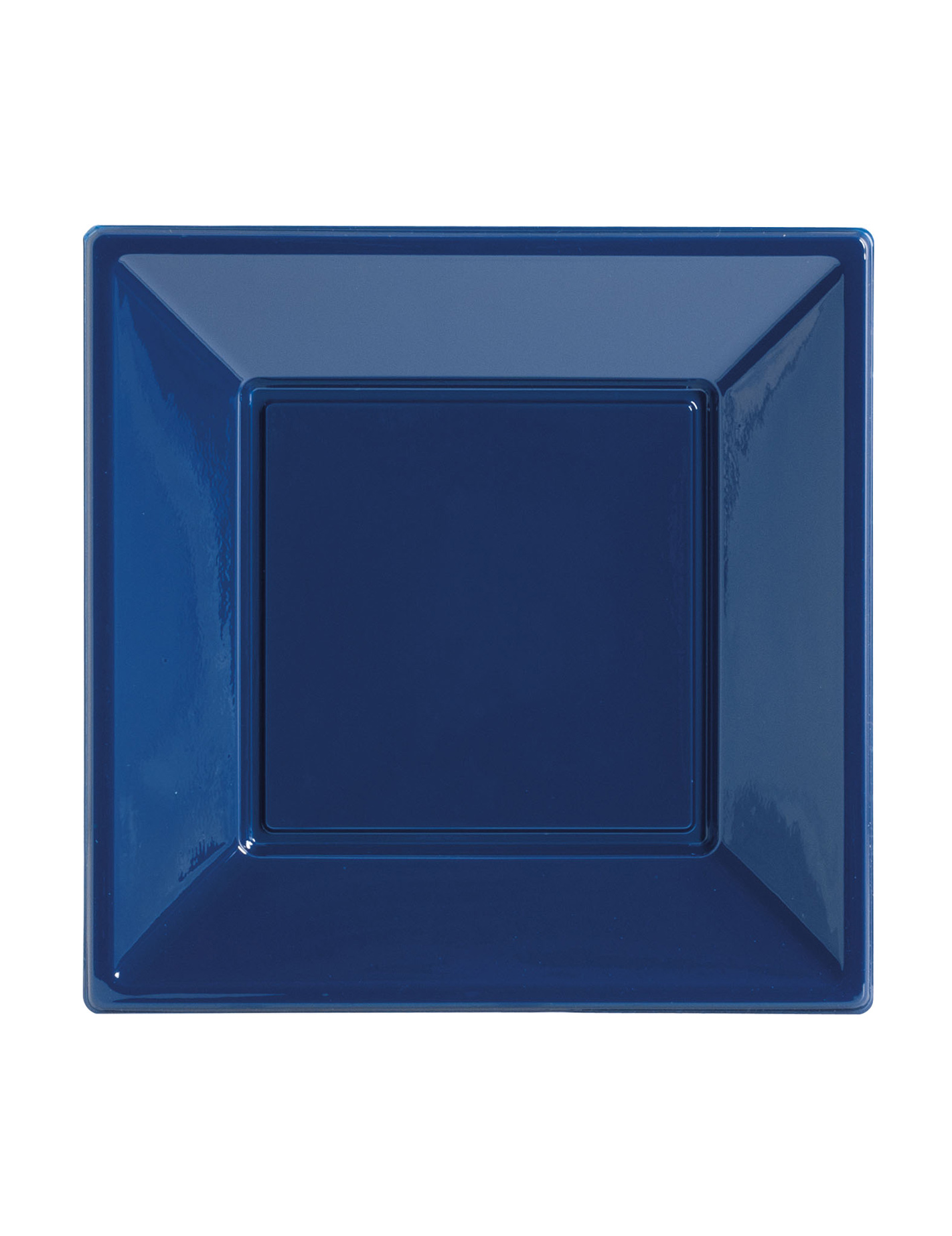 8 Assiettes Bleues carrées en plastique 18 cm Modus Vivendi